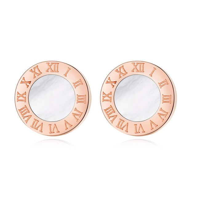 Fashion New Stainless Steel Acrylic Crystal Stud Earrings