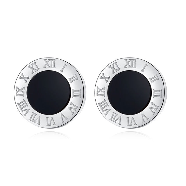 Fashion New Stainless Steel Acrylic Crystal Stud Earrings