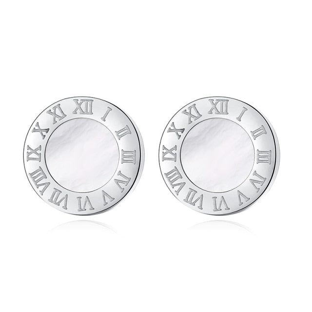 Fashion New Stainless Steel Acrylic Crystal Stud Earrings