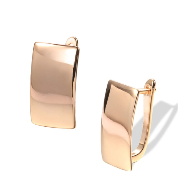 Rose Gold Classic Simple Dangle Earrings
