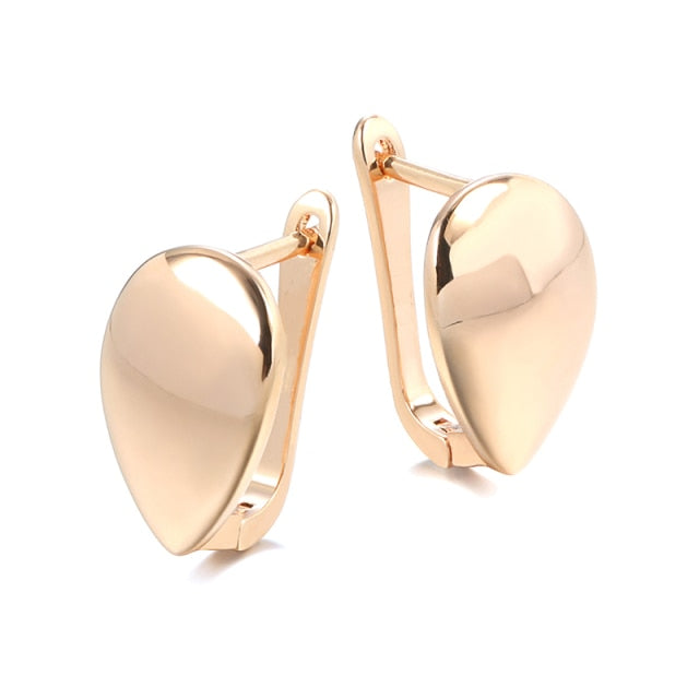 Rose Gold Classic Simple Dangle Earrings