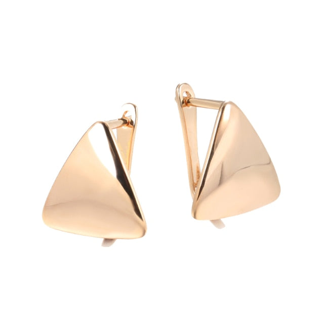 Rose Gold Classic Simple Dangle Earrings