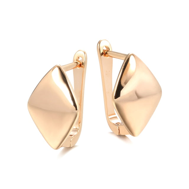Rose Gold Classic Simple Dangle Earrings