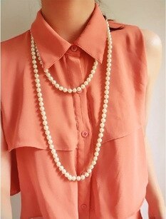 Fashion Women Jewelry Pearl Bead Necklace