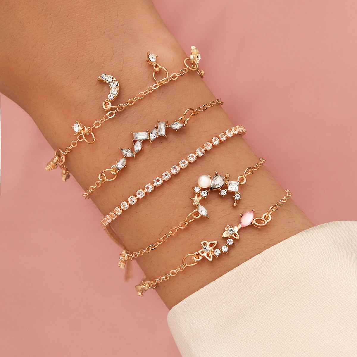 Bohemian Rhinestone Butterfly Bracelets