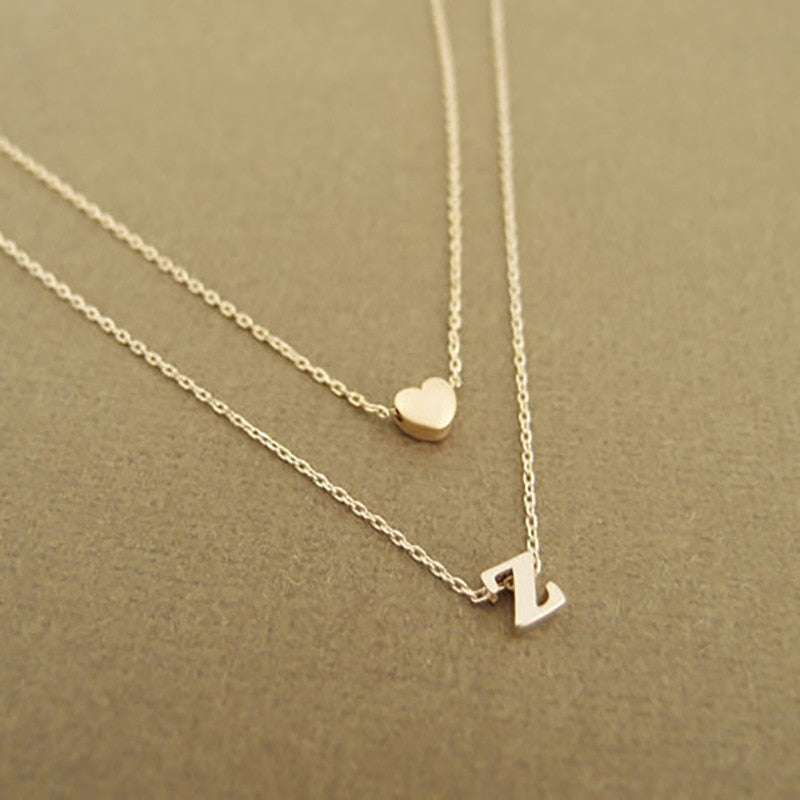 Simple and thin small heart pendant necklace