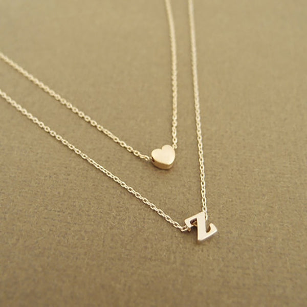 Simple and thin small heart pendant necklace