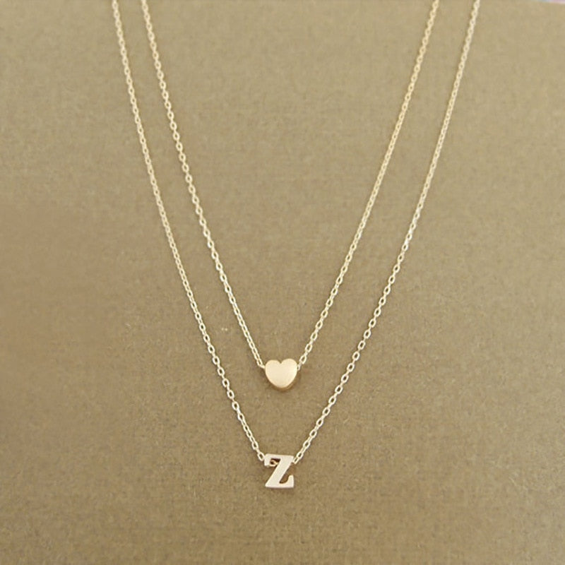 Simple and thin small heart pendant necklace