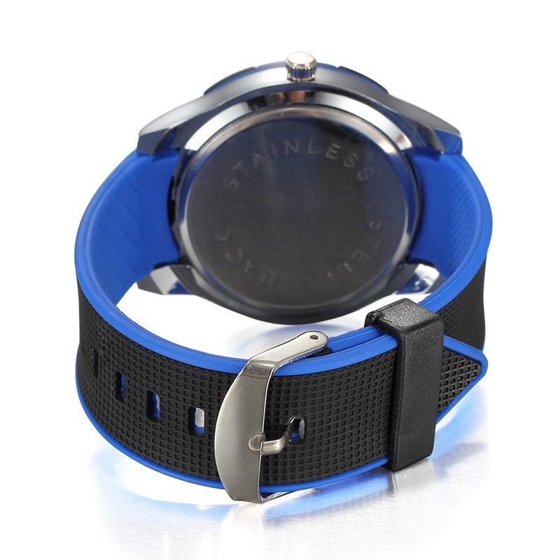Trendy Outdoor Quartz Watches Girls Boys Student Army Silicone Wristwatch