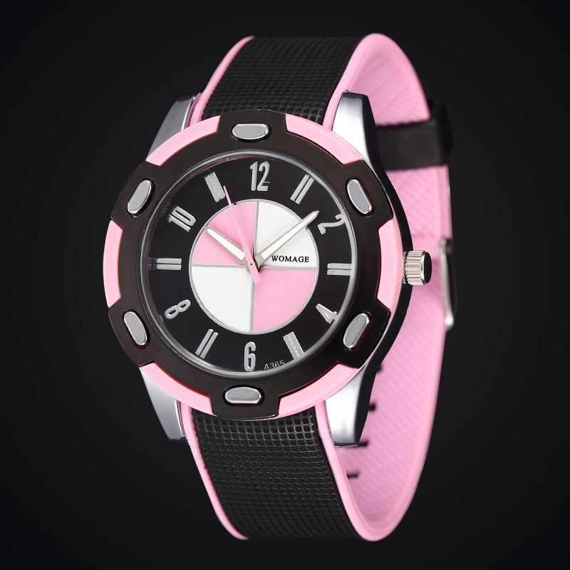Trendy Outdoor Quartz Watches Girls Boys Student Army Silicone Wristwatch