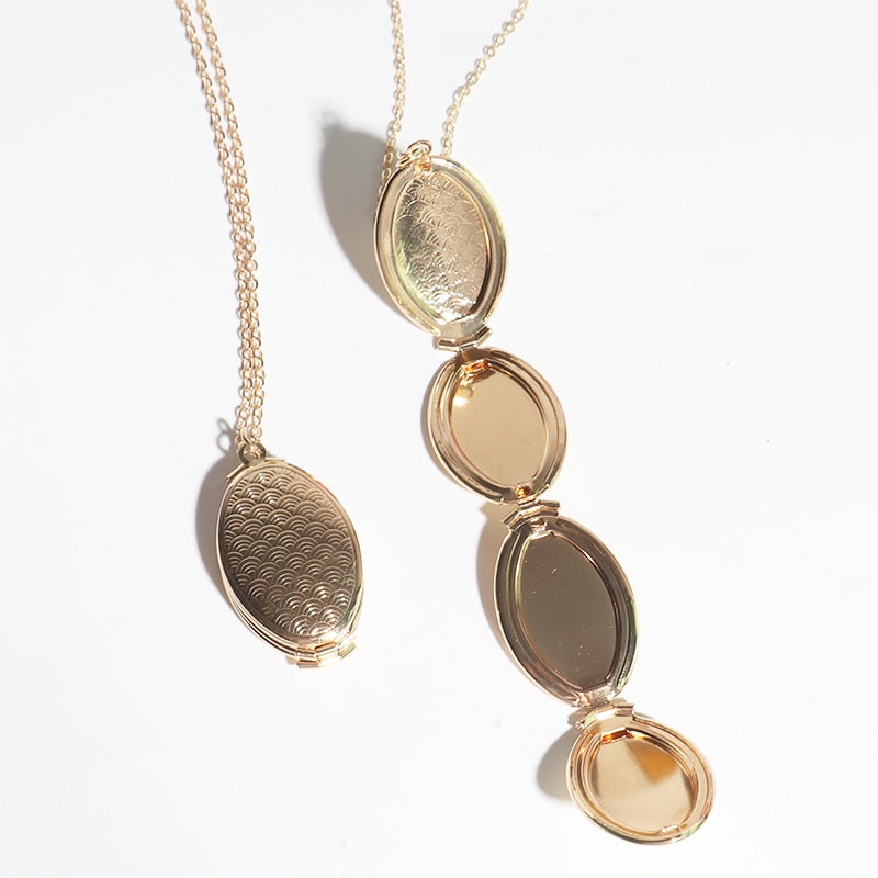Necklace Book Locket with Pictures Gift for Daughters Necklace