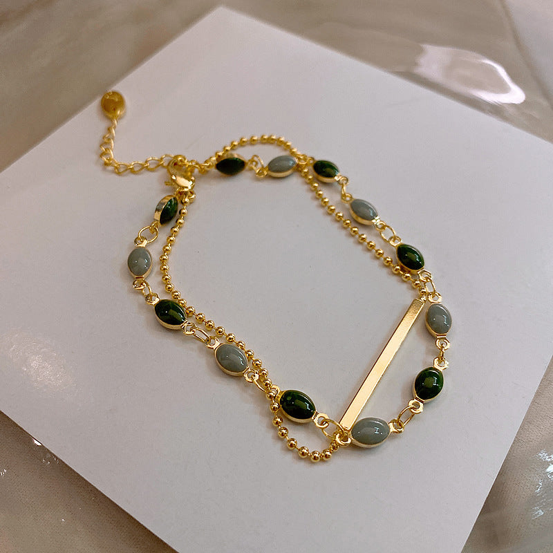 Blue Green Color Crystal Charm Bracelets for Women
