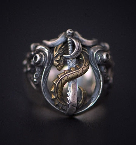 Anillo gótico punk único de Bilgewater para hombre, anillo de acero inoxidable para motociclista.