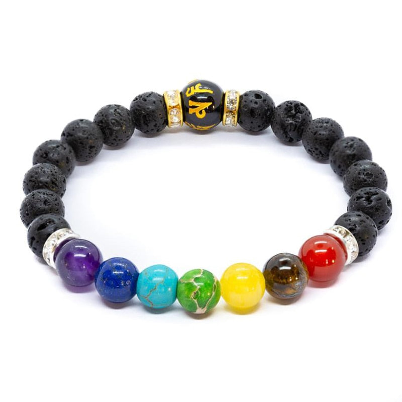 7 Chakra Bracelet with Meaning Cardfor