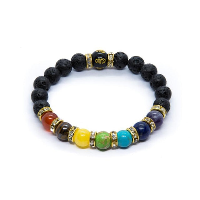 7 Chakra Bracelet with Meaning Cardfor