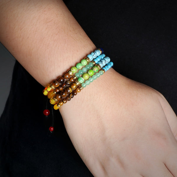 Pulseras de cuentas de Reiki de los 7 chakras