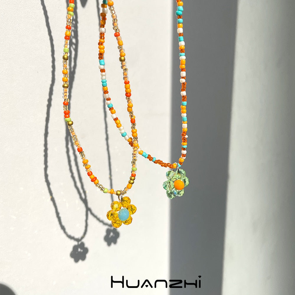 Sweet Cute Color Acrylic Butterfly Flower Pendant