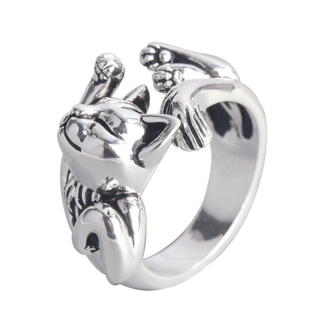 Fashion Cute Frog Lady Cartoons Open Ring