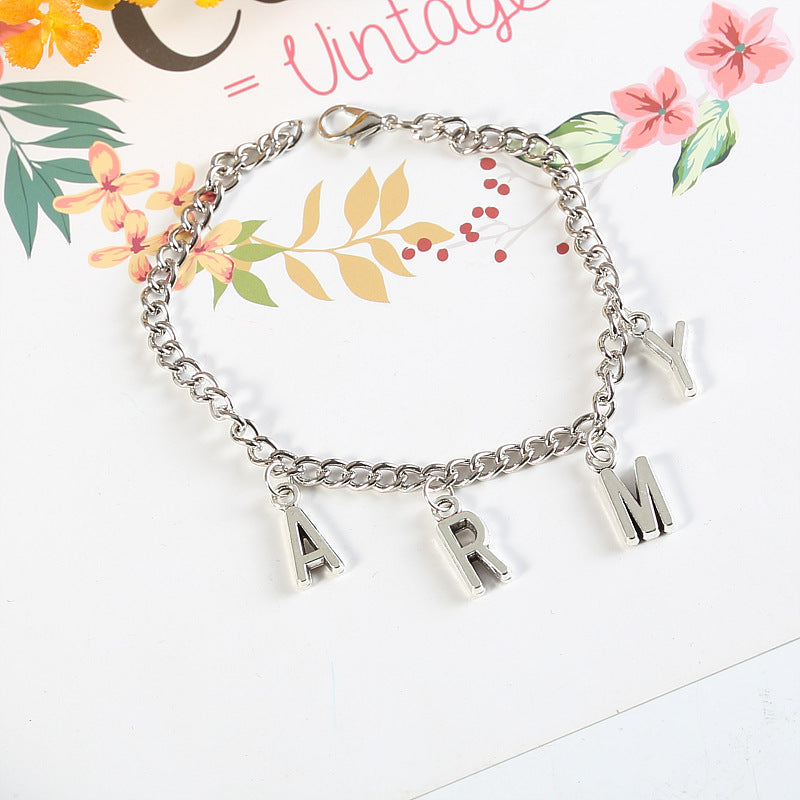 ARMY Letter Silicone Adjustable Bracelets for Women