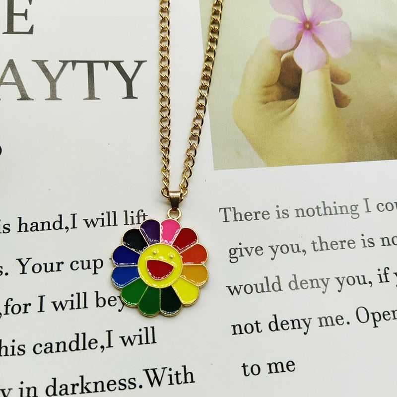 Fashion Sunflower Necklace for Women Pendant Necklace