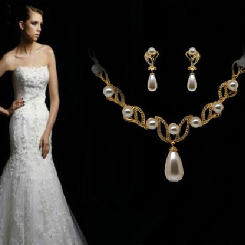Wedding Accessories Bride Earring Necklace Jewelri Set