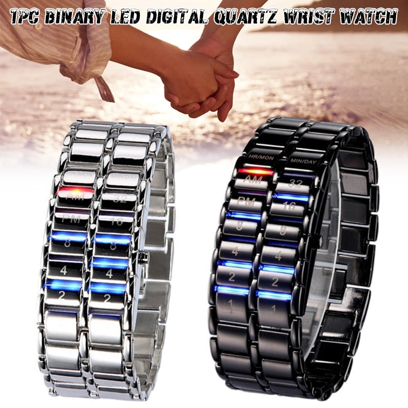 Men's Binary LED Digital Quartz Wrist Watch