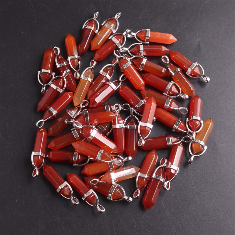 Mixed Pillar Bullet Charms Chakra Pendulum