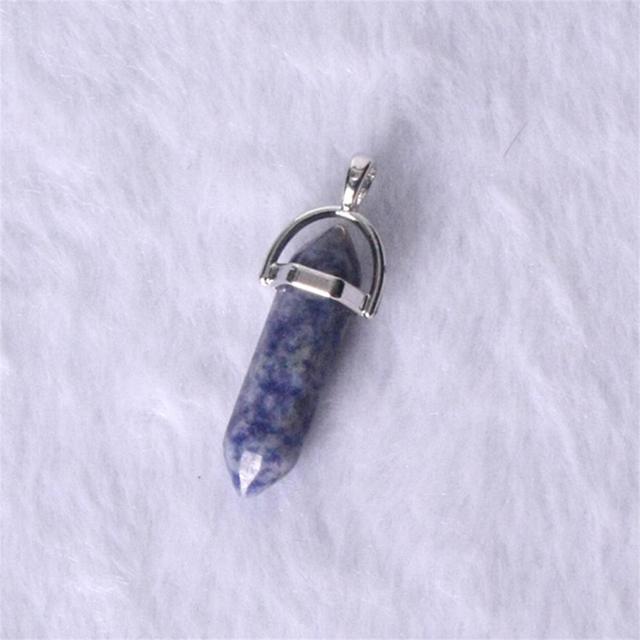 Mixed Pillar Bullet Charms Chakra Pendulum
