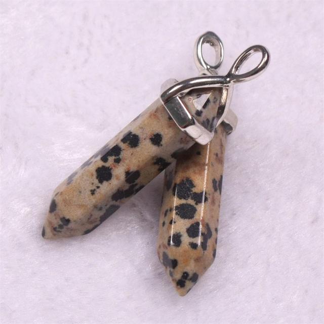 Mixed Pillar Bullet Charms Chakra Pendulum