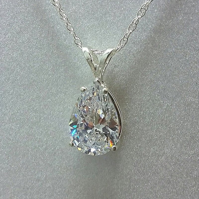 Water Drop Cubic Zirconia Crystal Women's Necklace