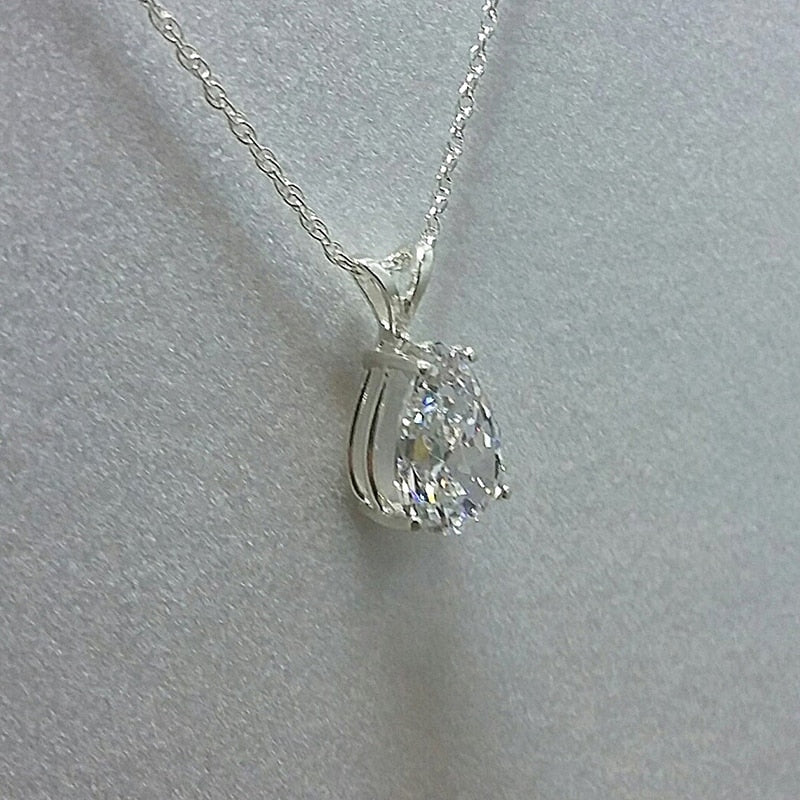 Water Drop Cubic Zirconia Crystal Women's Necklace