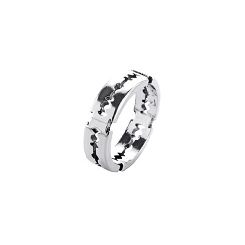 2 Color Titanium Steel Blade Ring