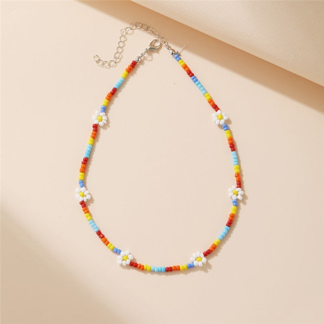 Bohemian Colorful Bead Shell Necklace