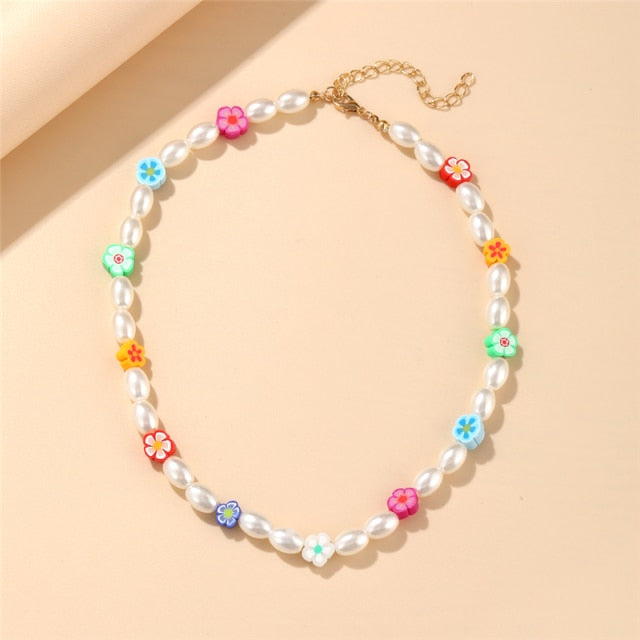 Bohemian Colorful Bead Shell Necklace