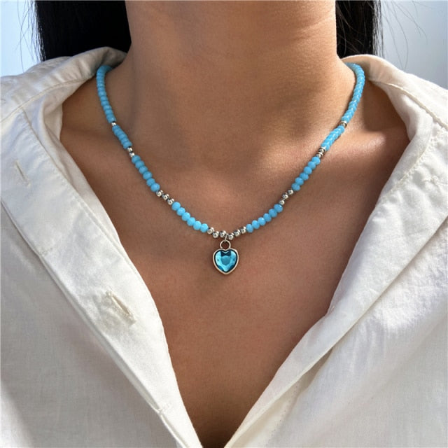 Bohemian Colorful Bead Shell Necklace