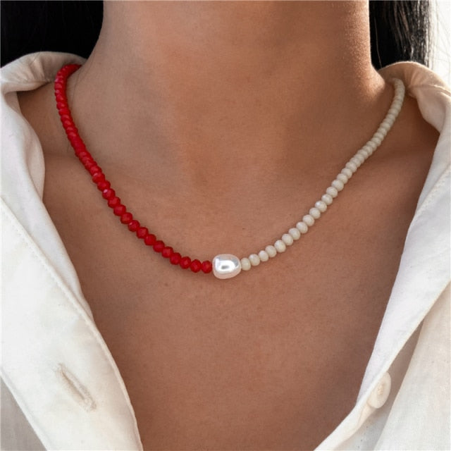 Bohemian Colorful Bead Shell Necklace