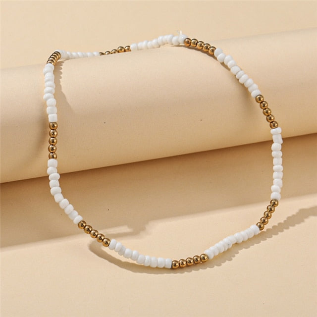 Bohemian Colorful Bead Shell Necklace