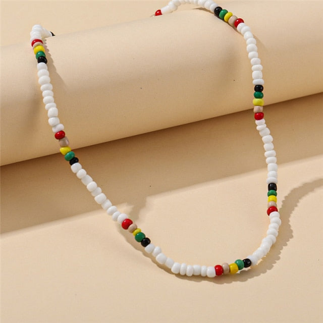 Bohemian Colorful Bead Shell Necklace