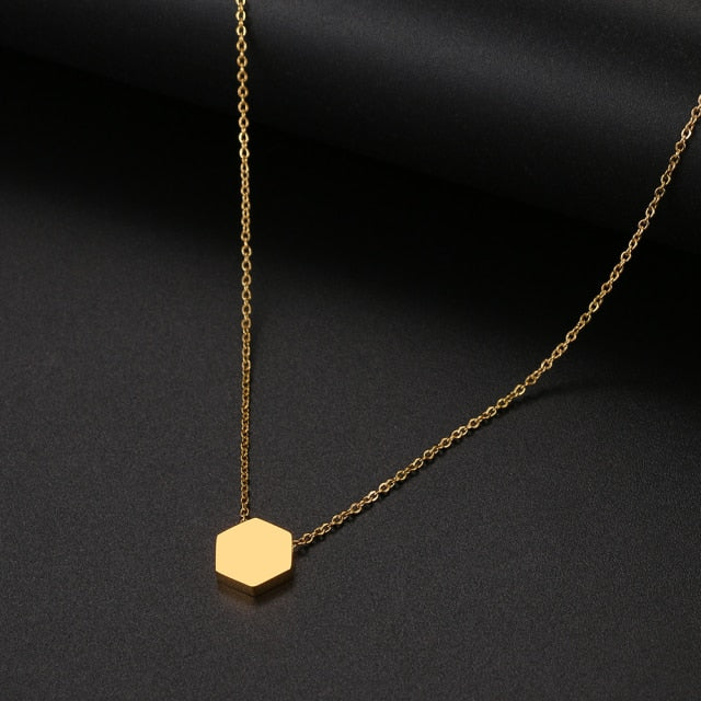 Minimalist Four-leaf Clover Geometric Style Fashion Chain Necklace