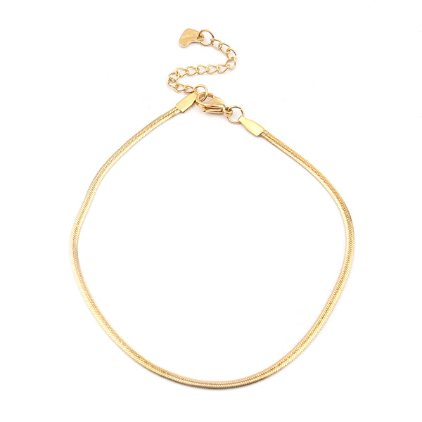 Tobillera de acero inoxidable 304 para mujer