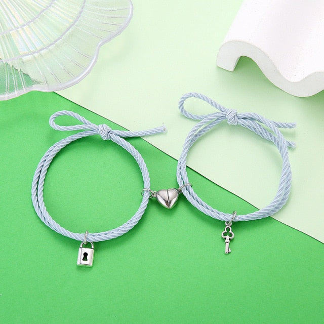 Lovers Lock Heart Magnetic Bracelet For Women
