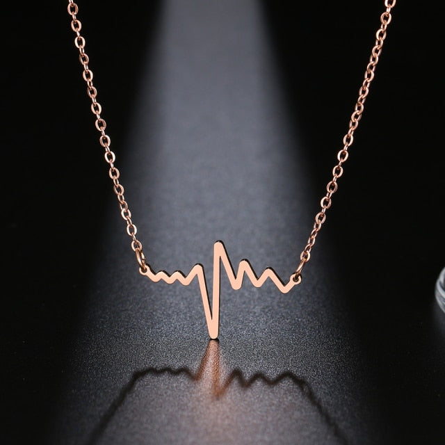 Heartbeat Necklace Women Love Heart Necklaces & Pendants