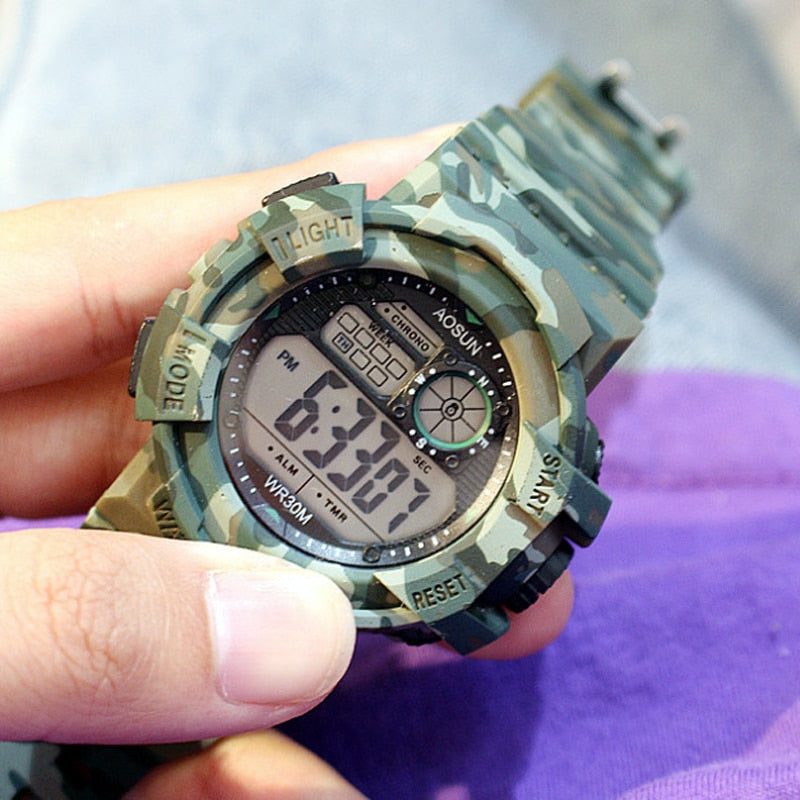 Men Watch Camouflage Military 30m Waterproof Wristwatch