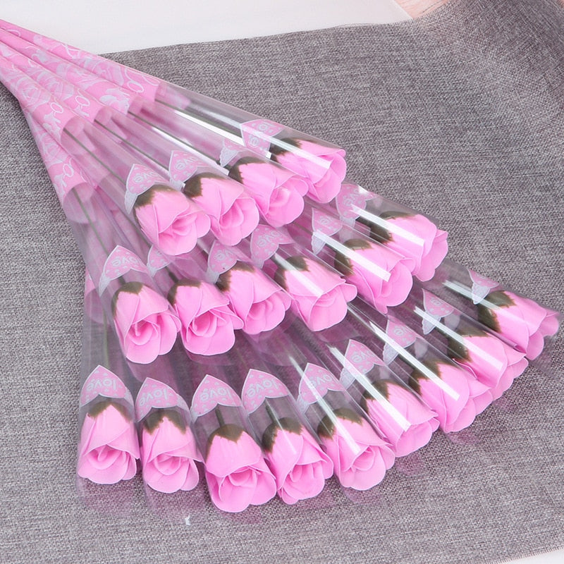 30pcs Soap Rose Valentine Creative Gift Artificial Flower