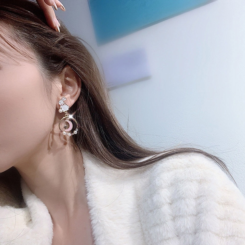Cute Rabbit Drop Earring