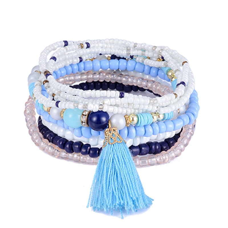 Bohemia Tassel Charm Beads Bracelets For Women