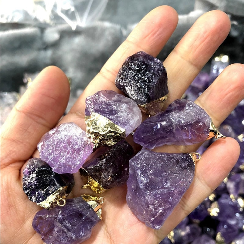 Reiki  Rock Nuggets Natural Stone Pendant