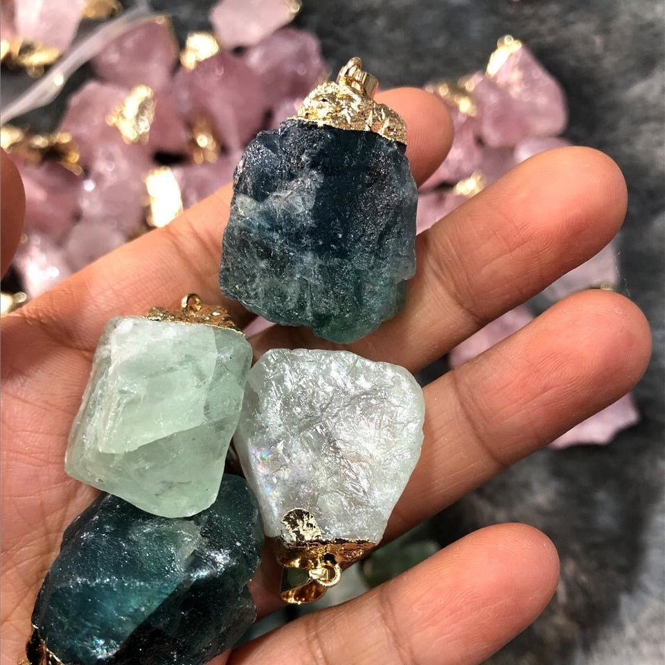 Reiki  Rock Nuggets Natural Stone Pendant