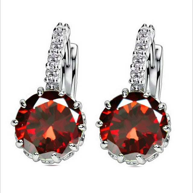 AAA CZ Element Stud Earrings For Vintage Crystal Earrings