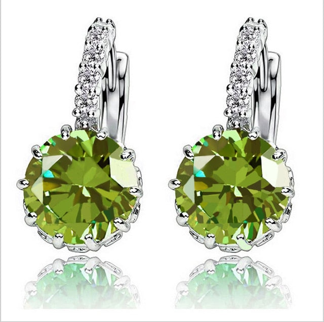 AAA CZ Element Stud Earrings For Vintage Crystal Earrings